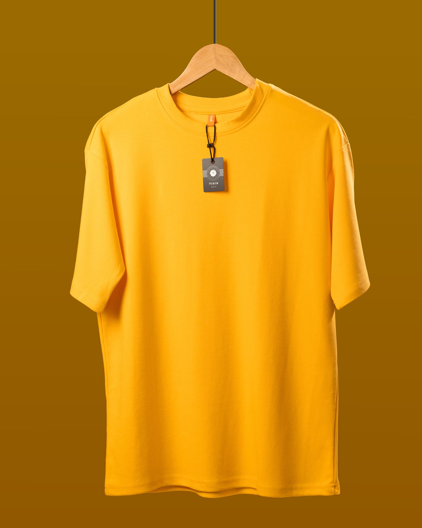 Premium Core Oversized Tee – Mustard Yellow