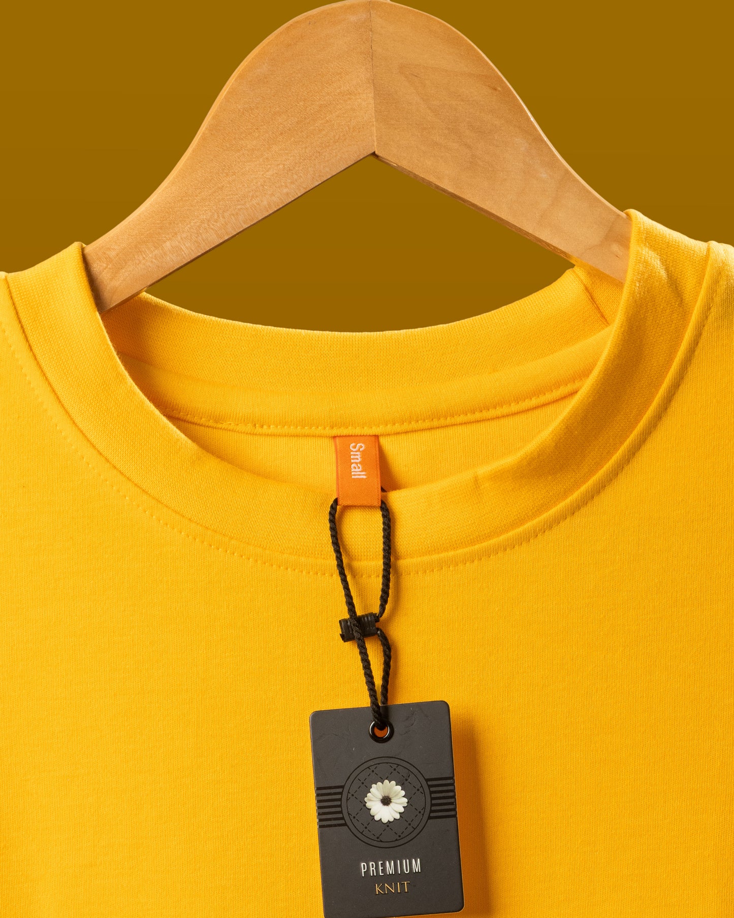 Premium Core Oversized Tee – Mustard Yellow