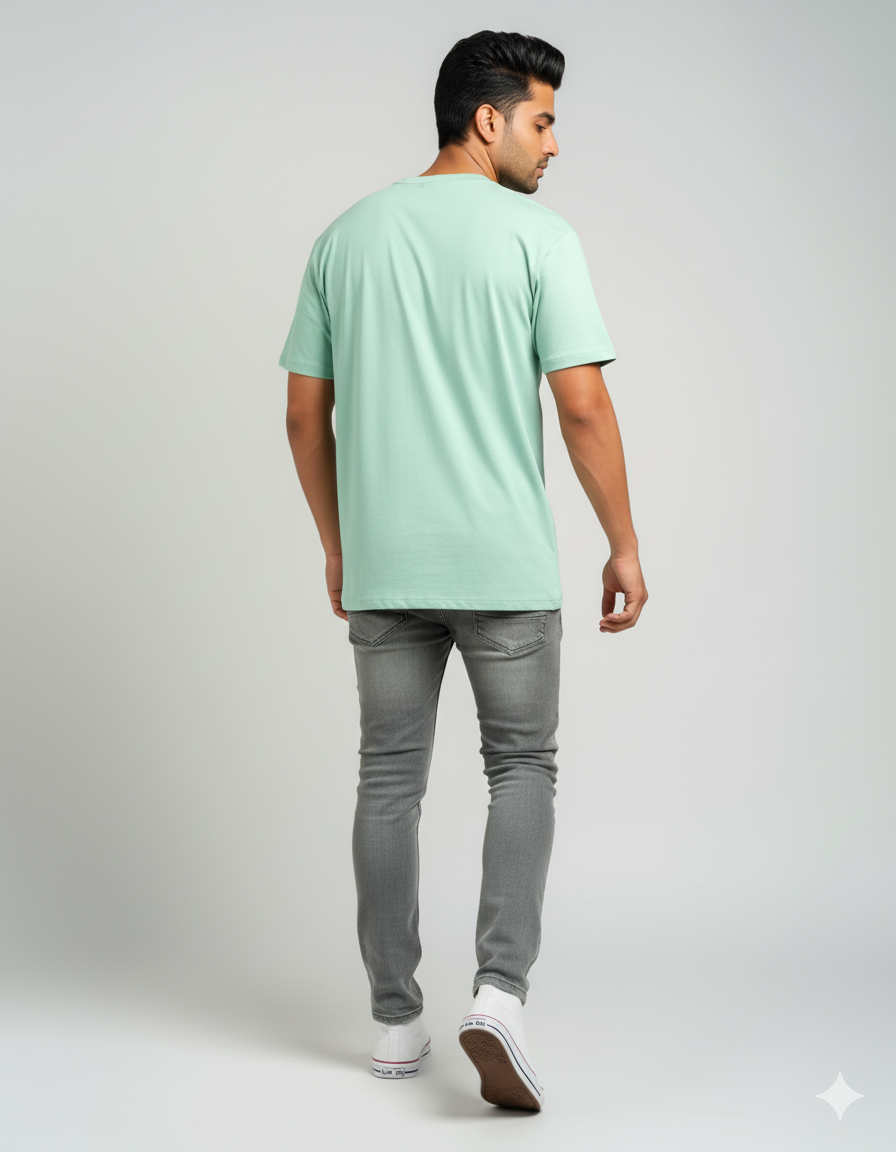 Signature Basic Oversized T-Shirt – Breeze Green