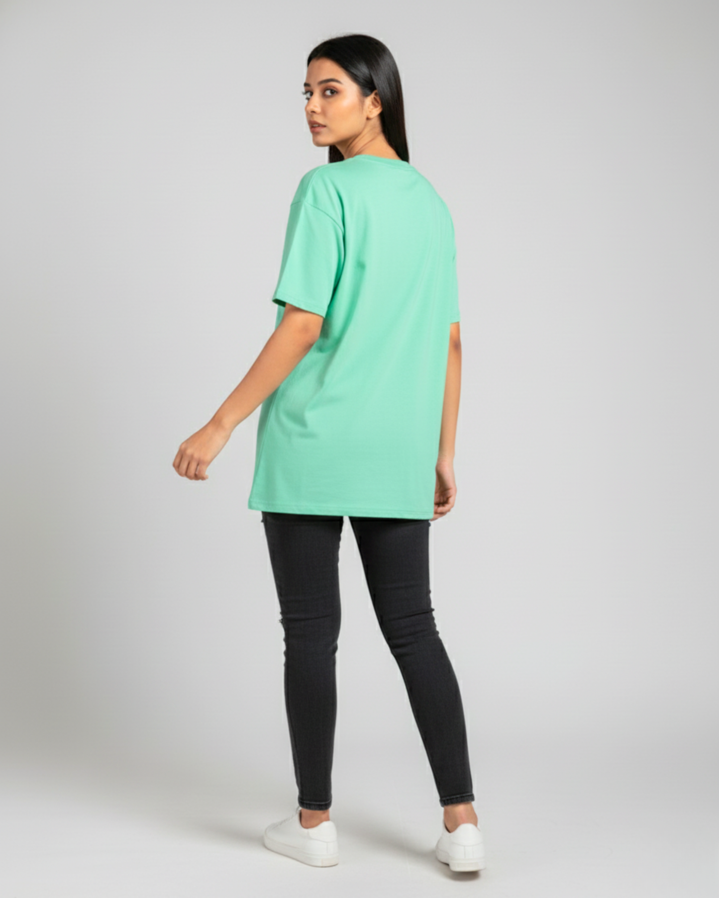 Madras State of Mind Oversized Tee – Classic Mint Edition
