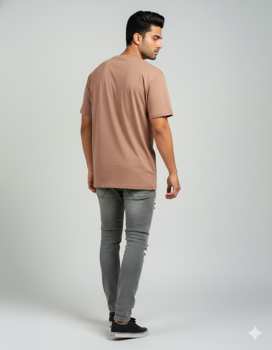 Essential Oversized T-Shirt – Mocha Brown Edition