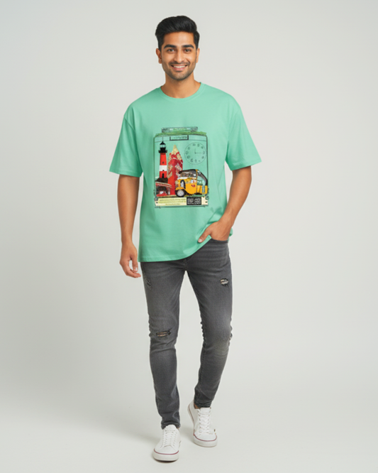Madras Landmark Oversized Tee – Heritage Travel Edition