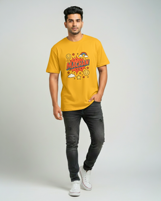 Machan Pop Art Oversized Tee – Urban Tamil Edition