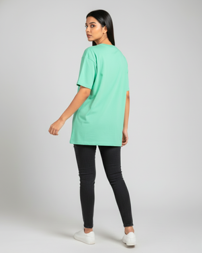 Madras State of Mind Oversized Tee – Classic Mint Edition